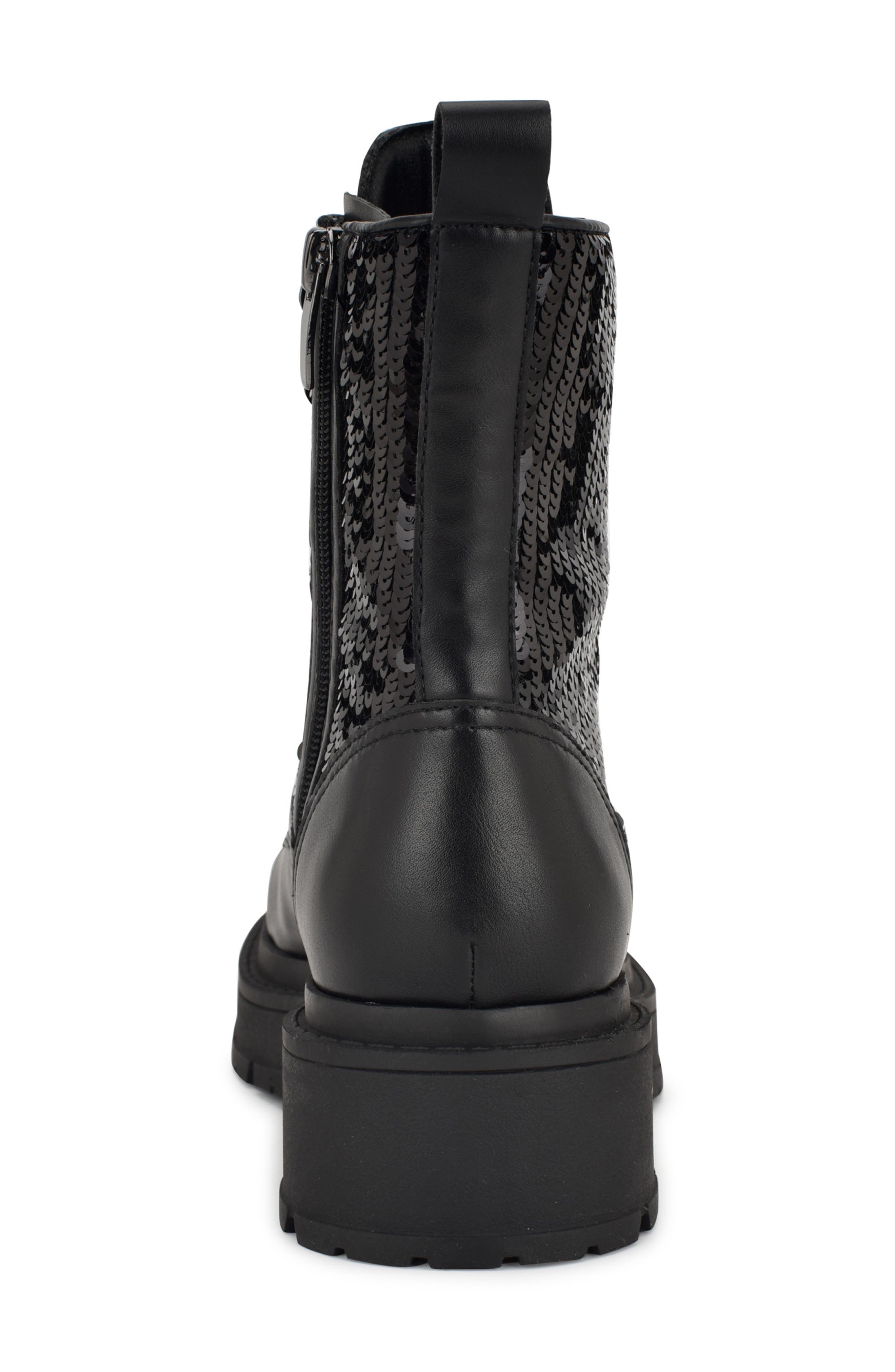 Nine West Hediy Sequin Lug Sole Bootie, Alternate, color, 
