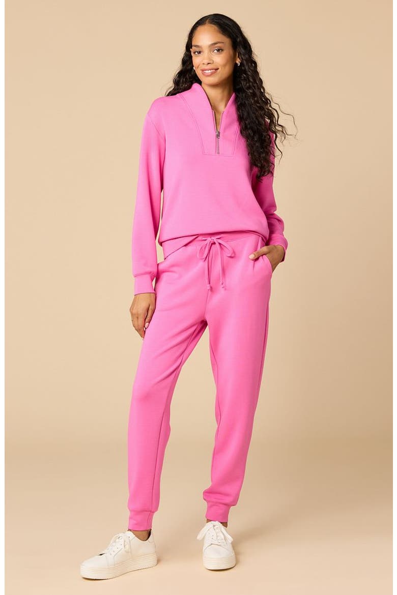 Athleisure DreamTech 1/4 Zip Jogger Set, Main, color, Fuchsia