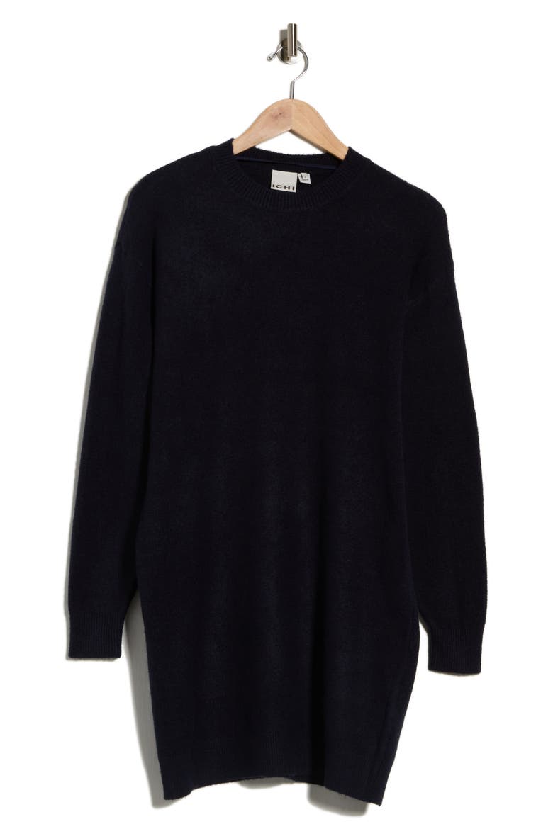 Long Sleeve Sweater Dress, Alternate, color, TOTAL ECLIPSE