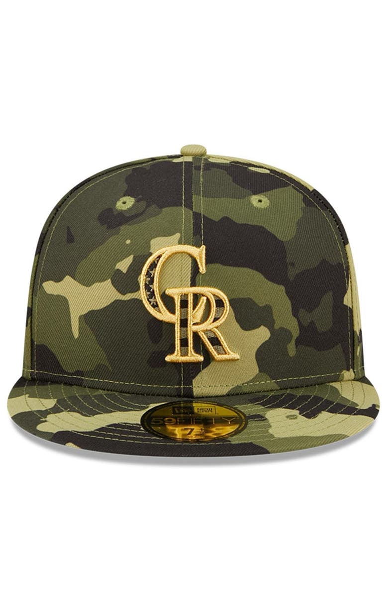 New Era Men's New Era Camo Colorado Rockies 2022 Armed Forces Day On-Field 59FIFTY Fitted Hat, Alternate, color, 