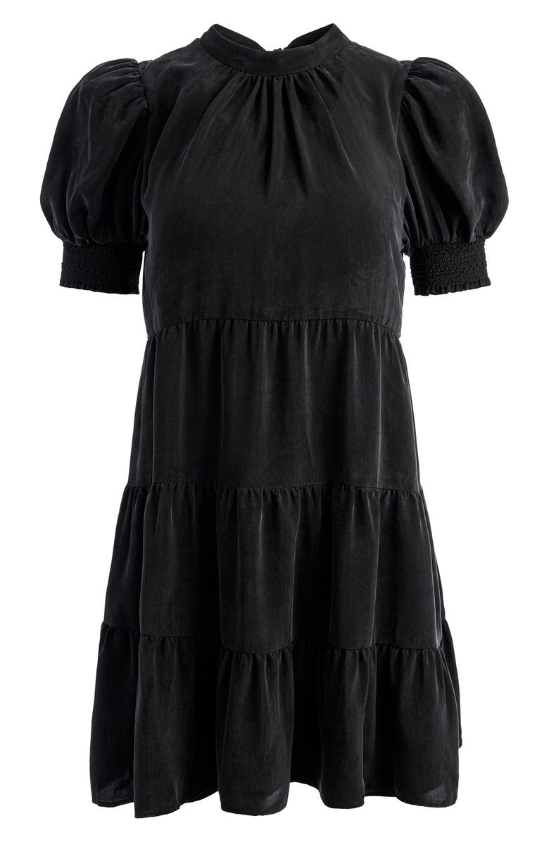 Alice + Olivia Dorine Puff Sleeve Tiered Minidress, Alternate, color,