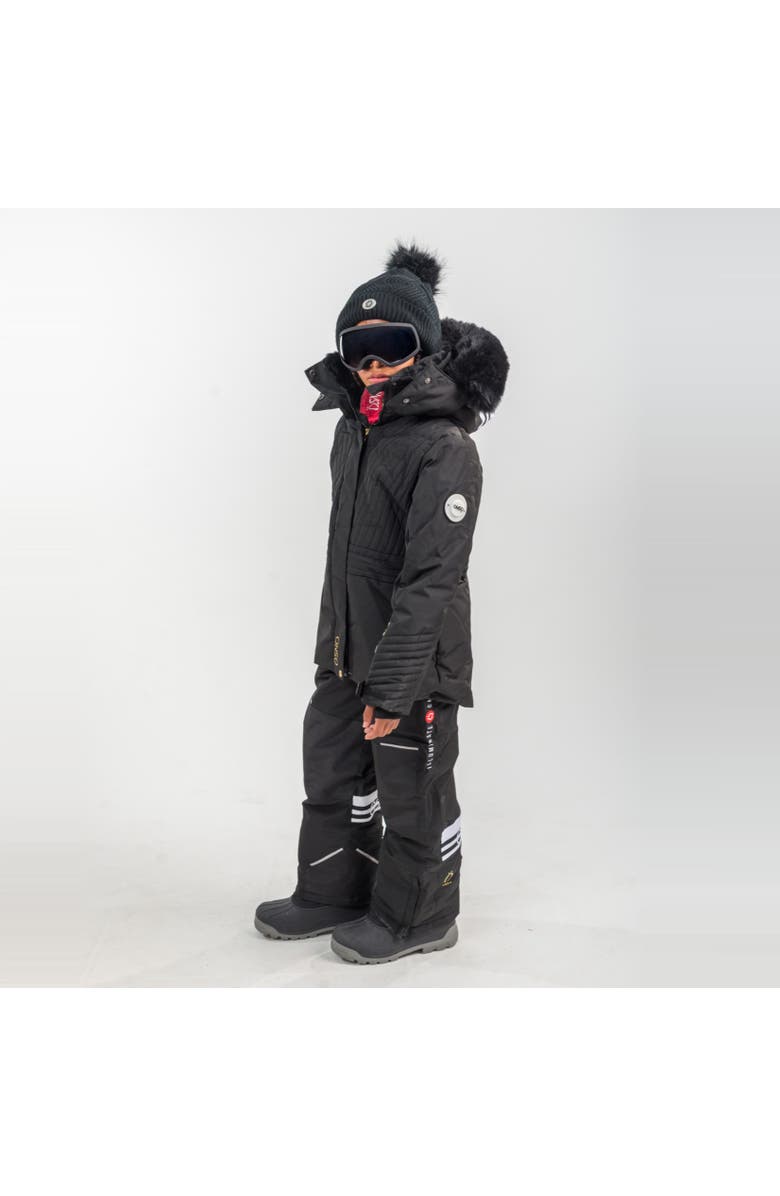 ÖSNO Vicky Luxury Snowsuit, Alternate, color, With Charcoal Black Fur
