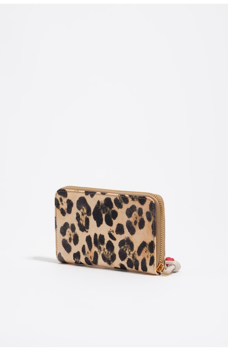 Bimba y Lola Nylon Medium Wallet, Alternate, color, Leopard Natural