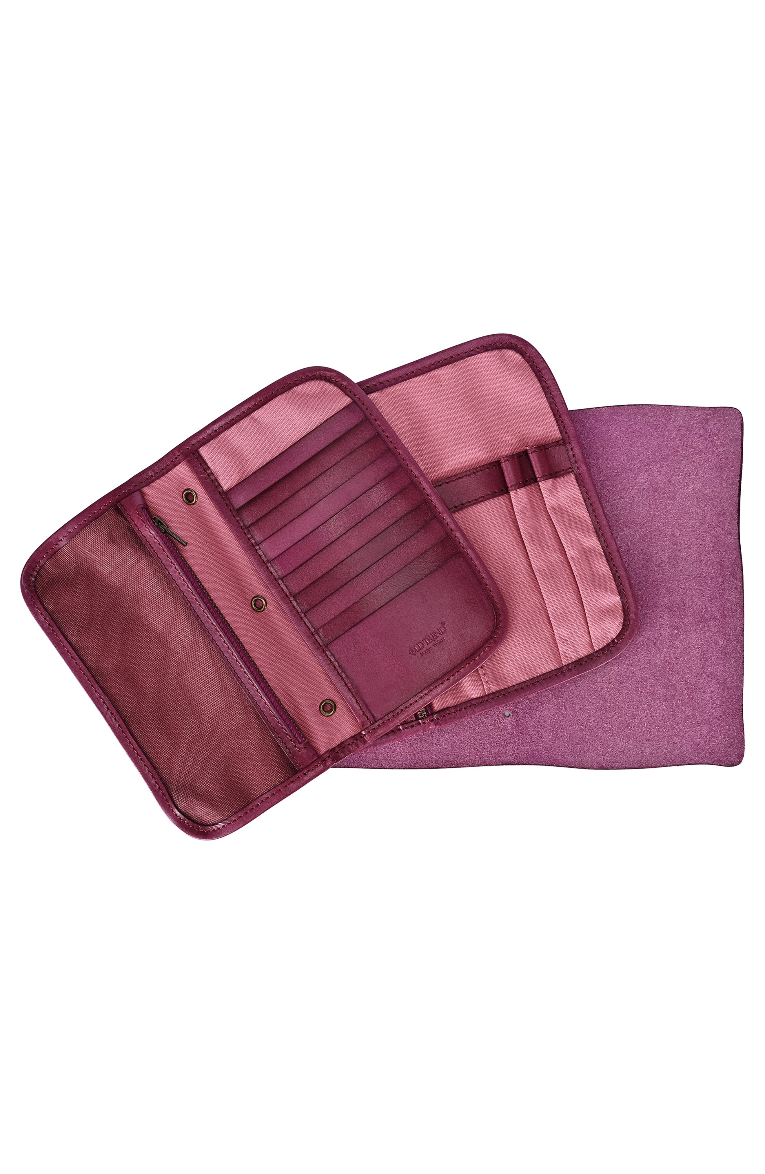 OLD TREND Nomad Leather Organizer, Alternate, color, Lilac