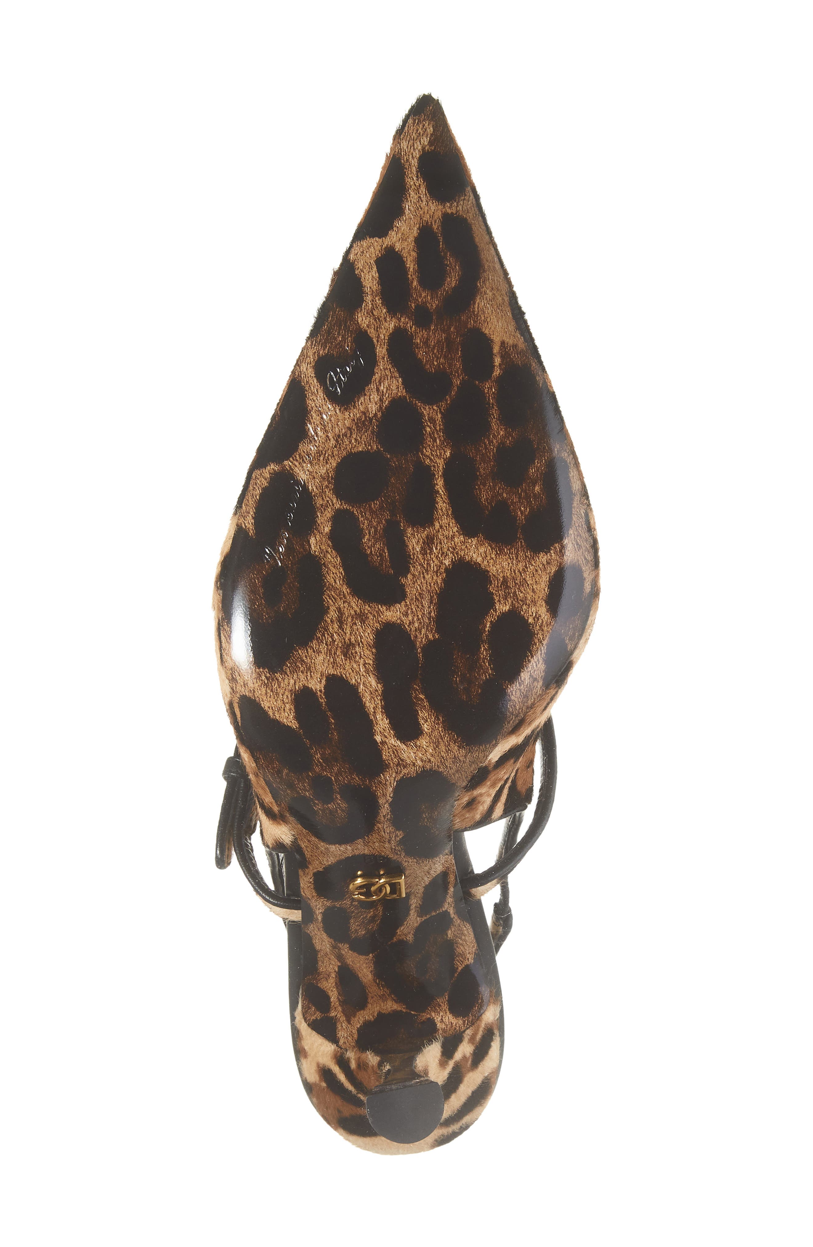 Leopard Pointed Toe Genuine Calf Hair Slingback Pump, Alternate, color, HK5JF LEO NEW