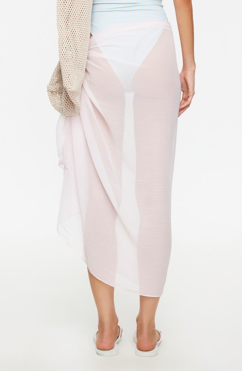 LIONESS Wavelength Side-Tie Cover-Up Skirt, Alternate, color, Bubblegum