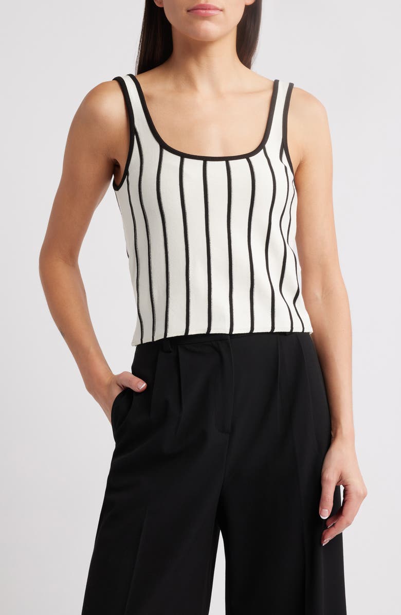 MANGO Tatiana Stripe Sleeveless Sweater Camisole, Main, color, 