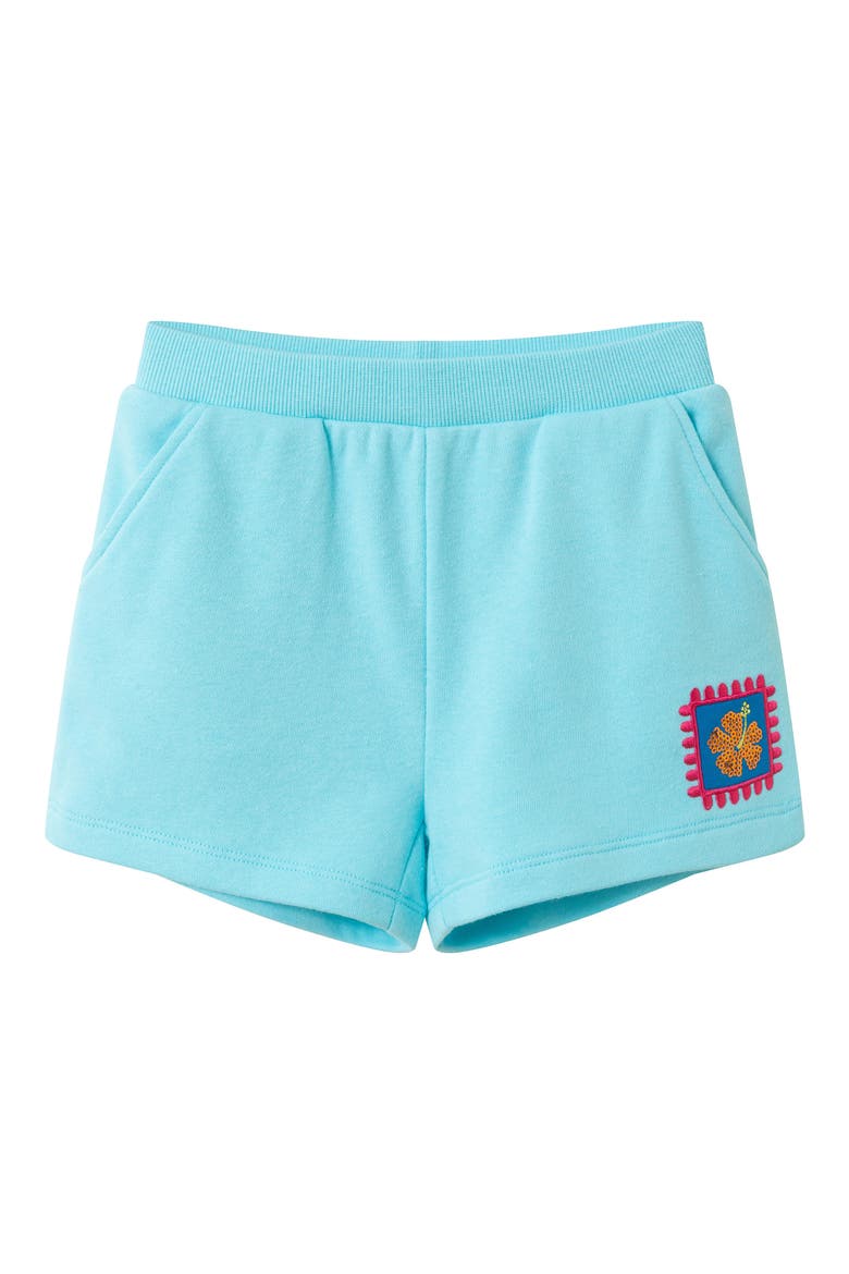 Kids' French Terry Graphic Top & Shorts Set, Alternate, color, AQUA VACATION