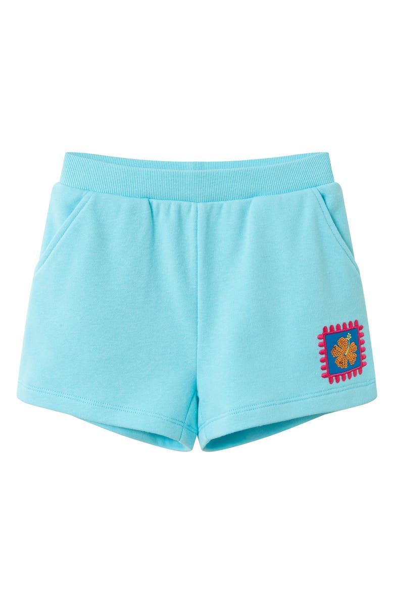 Andy & Evan Kids' French Terry Graphic Top & Shorts Set, Alternate, color, Aqua Vacation