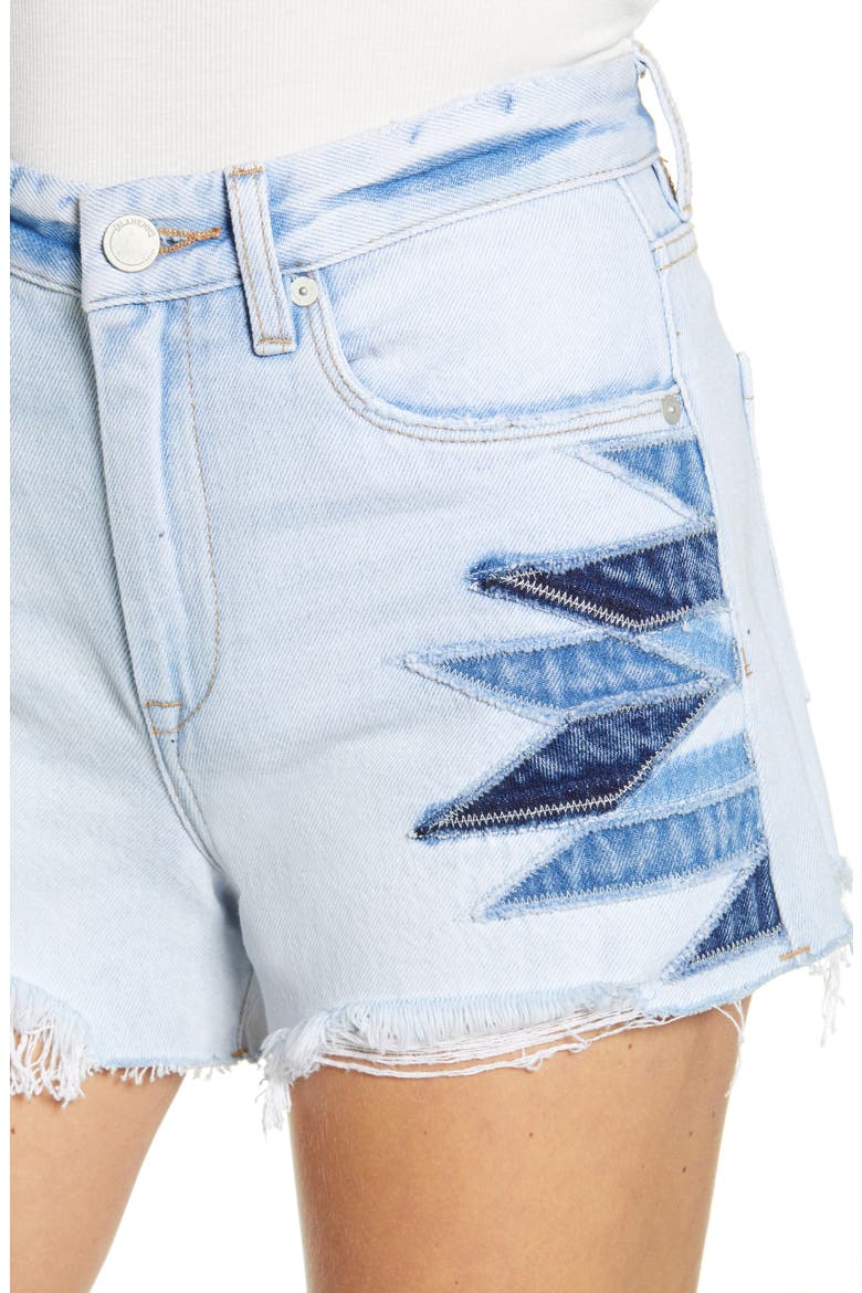 The Barrow High Waist Cutoff Denim Shorts, Alternate, color, BORDERLINES