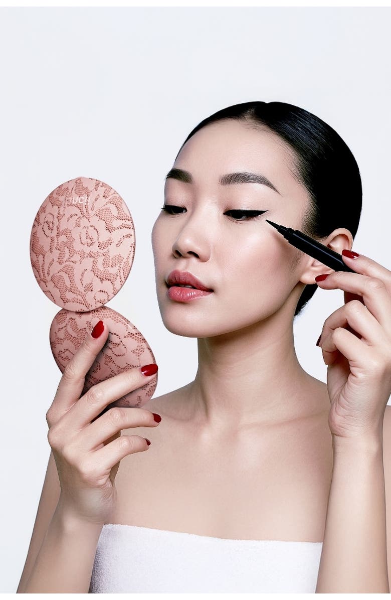 FANCII Mini Taylor LED Compact Mirror, Alternate, color, Mocha Lace