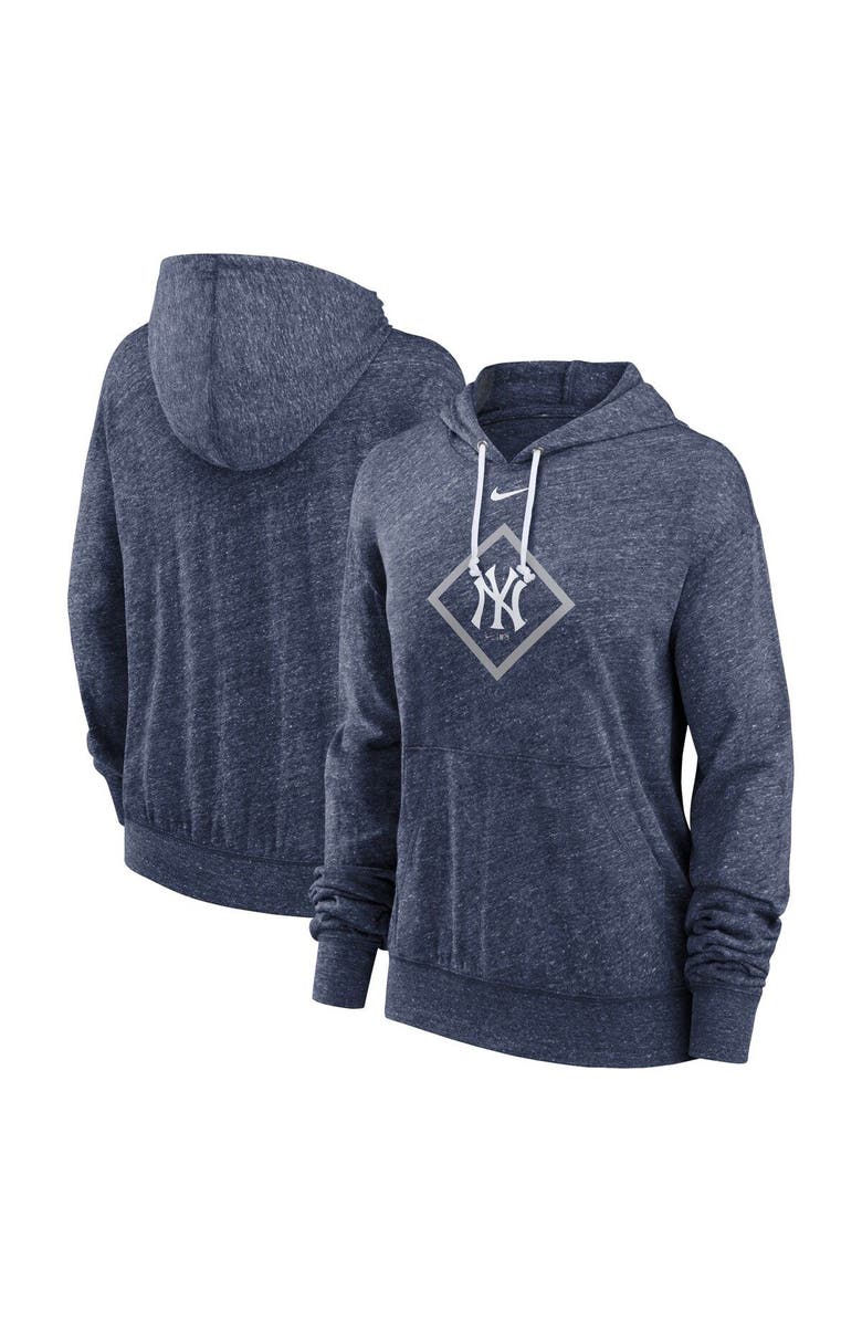Nike Women's Nike Navy New York Yankees Diamond Icon Gym Vintage Lightweight Hooded Top, Main, color, 