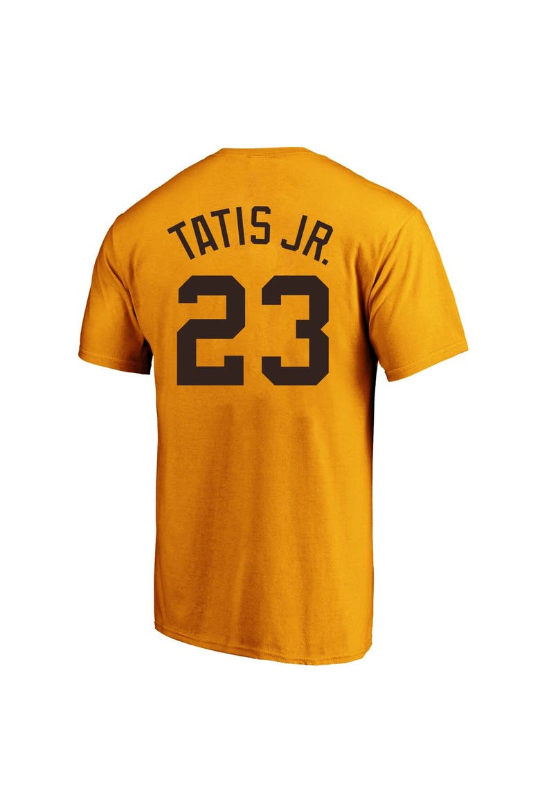 Men's Fernando Tatís Jr. Gold San Diego Padres Big & Tall Name & Number T-Shirt, Alternate, color, Gold