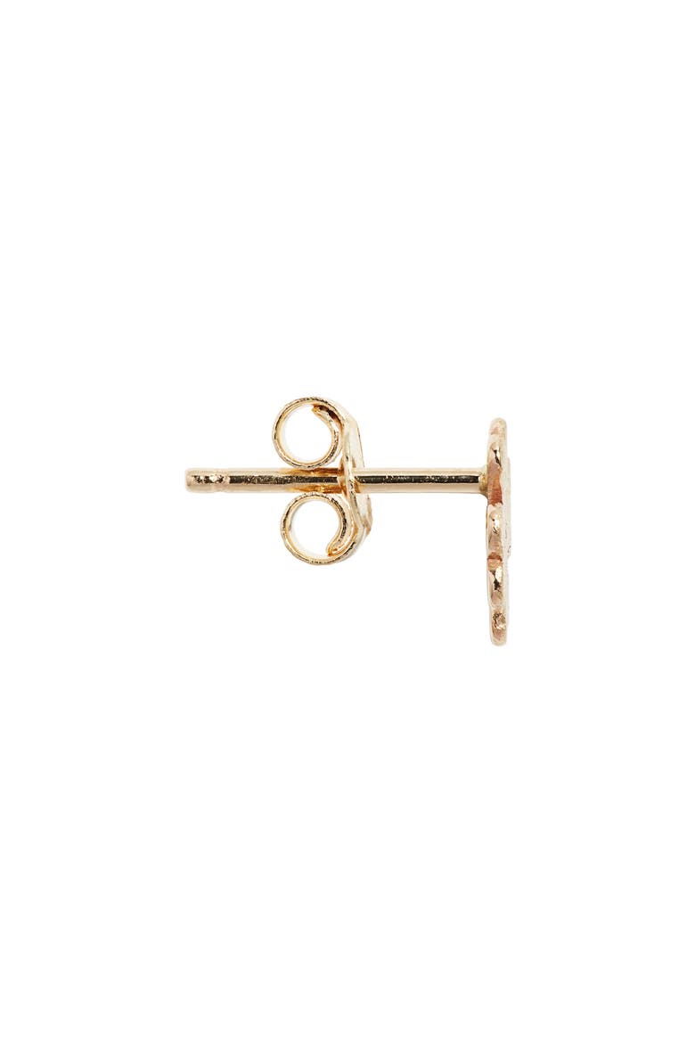 Diamond Flower Stud Earrings, Alternate, color, YELLOW GOLD