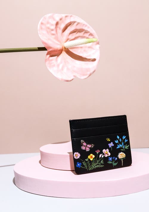 Alepel Pressed Flowers Cardholder In Pressed Flowers