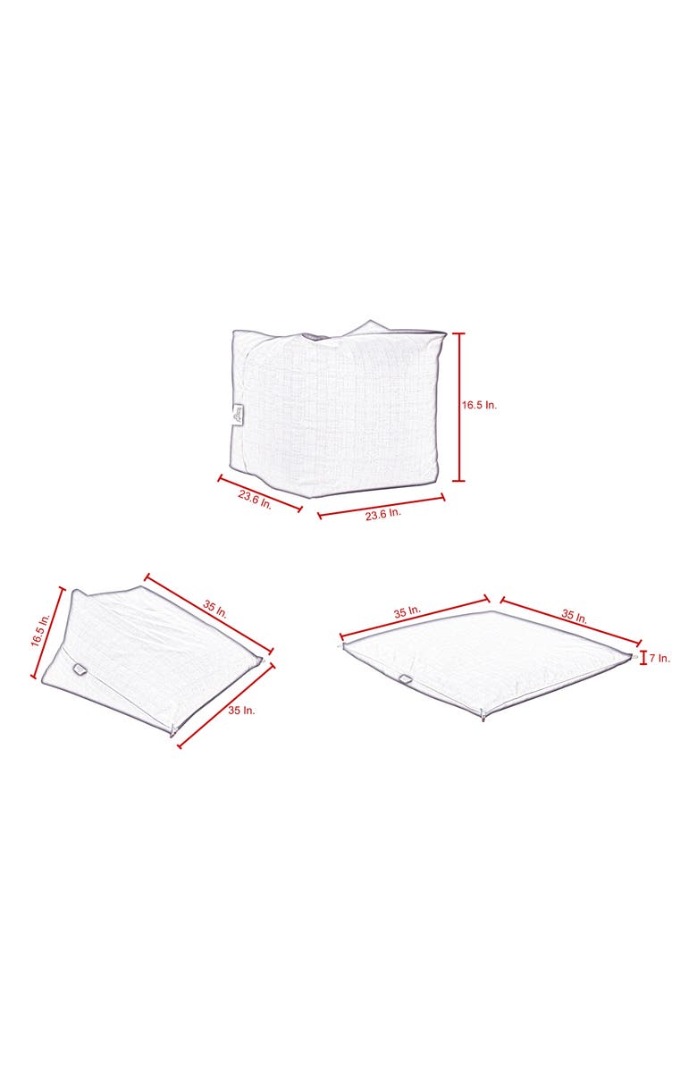 INSPIRED HOME Magic Pouf Bean Bag Chair, Alternate, color, 