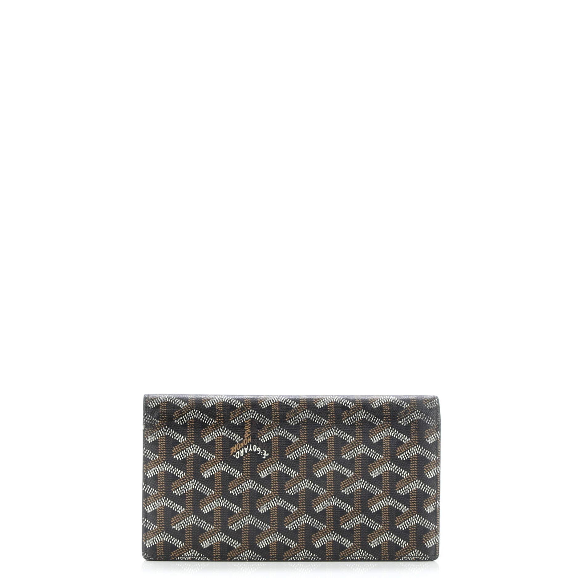 Pre-Owned Goyard Richelieu Wallet Coated Canvas Long, Alternate, color, Black
