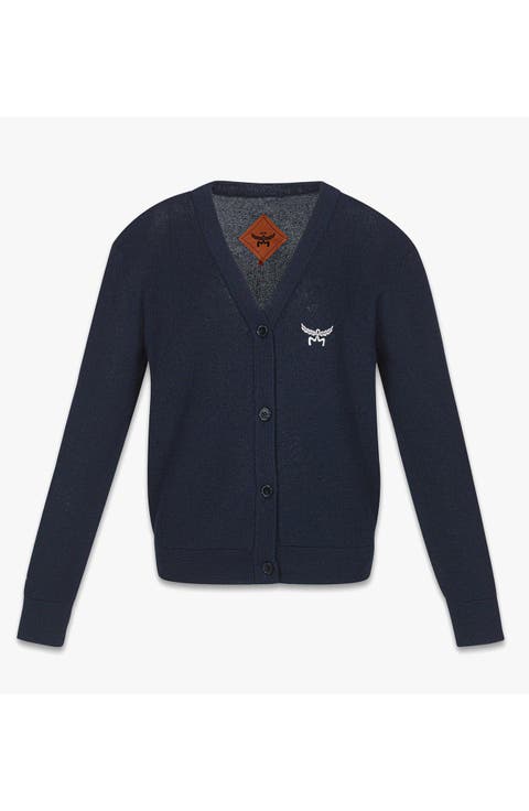 Logo Embroidery Knit Cardigan