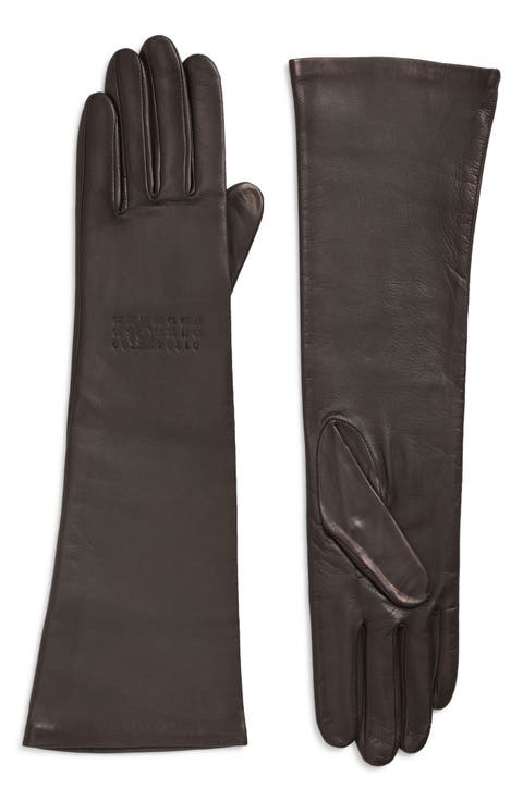 x Agnelle Leather Gloves