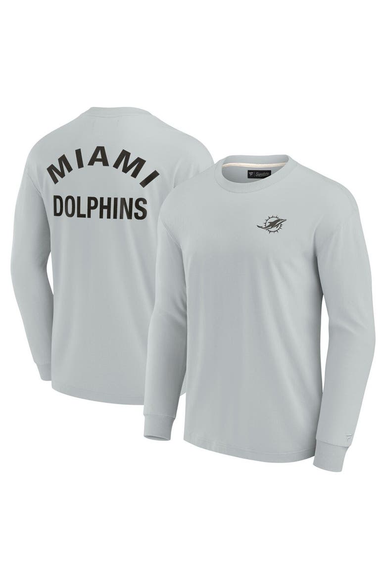 Unisex Fanatics Signature Gray Miami Dolphins Elements Super Soft Long Sleeve T-Shirt, Main, color, Gray