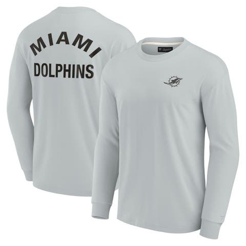 Unisex Fanatics Signature Gray Miami Dolphins Elements Super Soft Long Sleeve T-Shirt