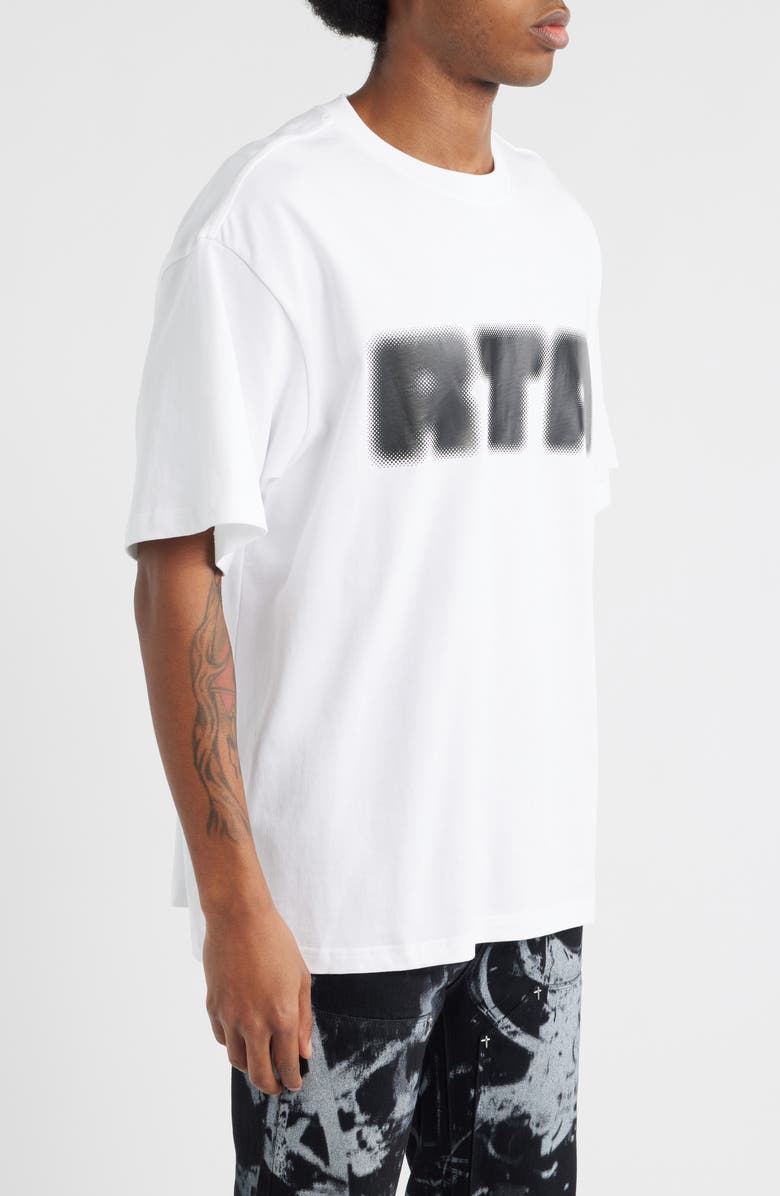 RtA Colin Logo Graphic T-Shirt, Alternate, color, White Radio House