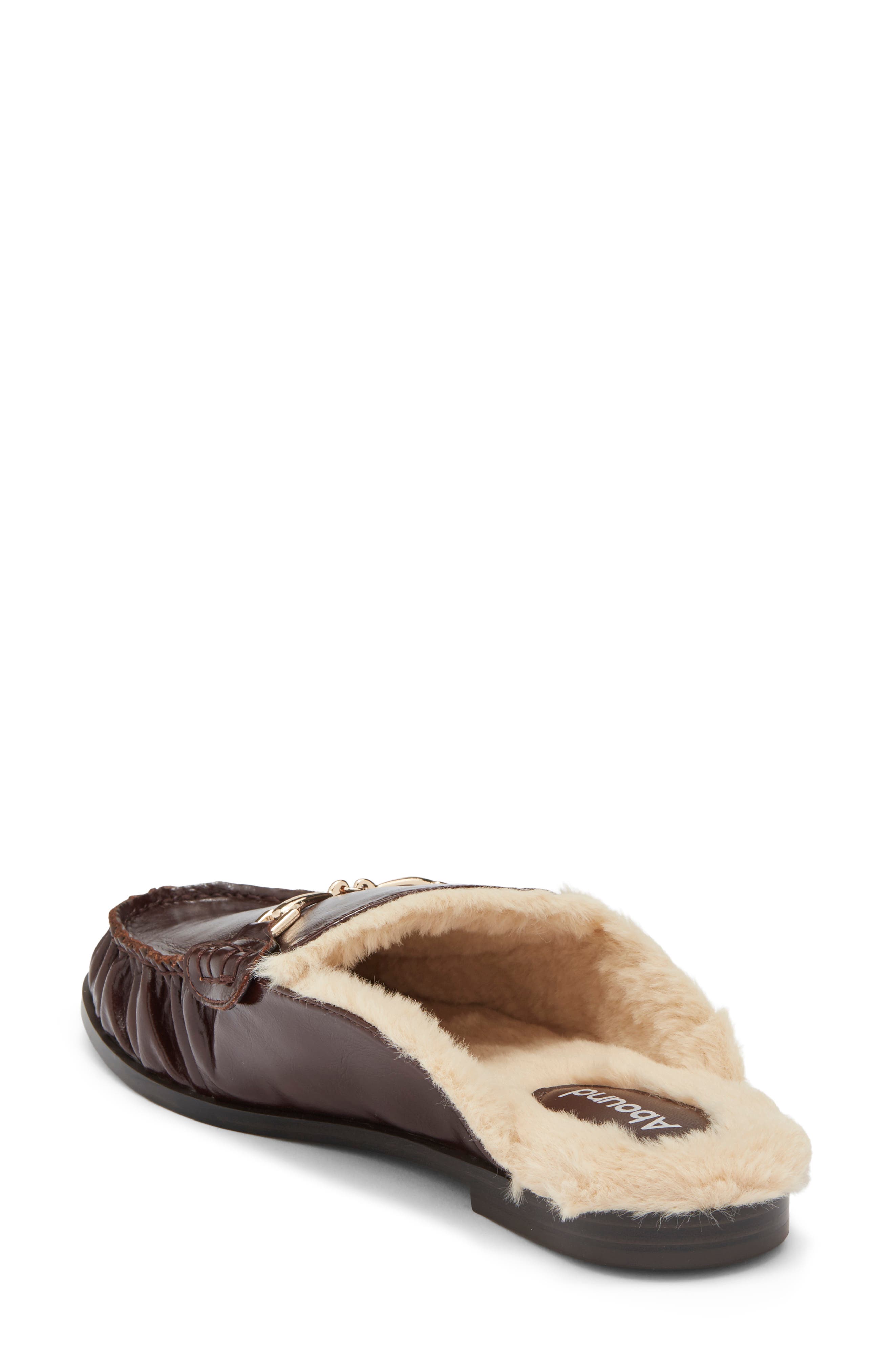 Faith Faux Leather Loafer Mule, Alternate, color, BROWN CHOCOLATE