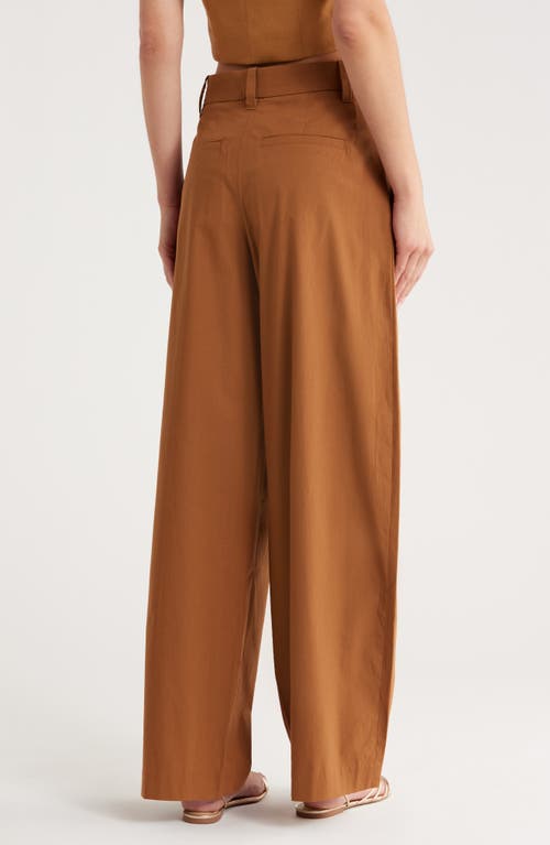 A.l.c . Ryder High Waist Stretch Cotton Bootcut Pants In Brown