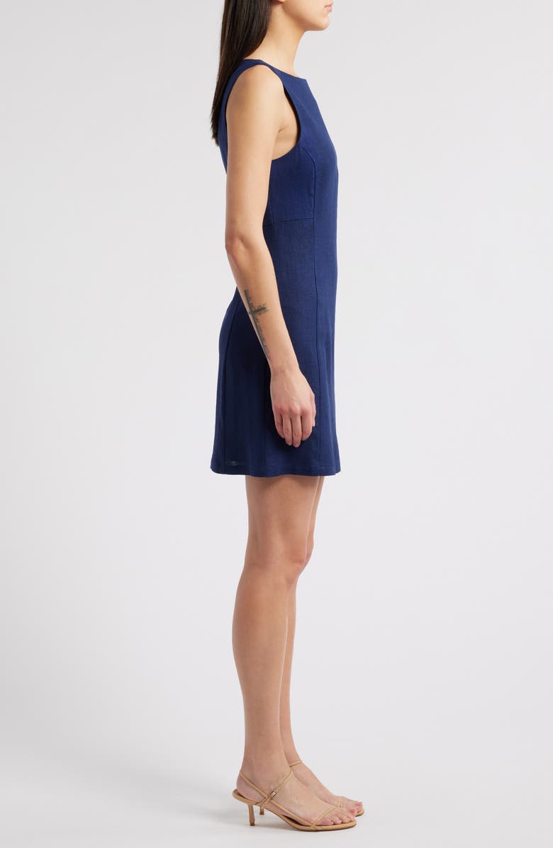 Charles Henry Sleeveless Minidress, Alternate, color, Navy