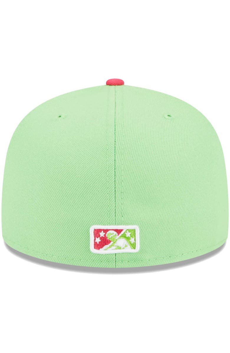 New Era Men's New Era Green Pensacola Blue Wahoos Theme Nights Pensacola Mullets Alternate 2 59FIFTY Fitted Hat, Alternate, color, Green