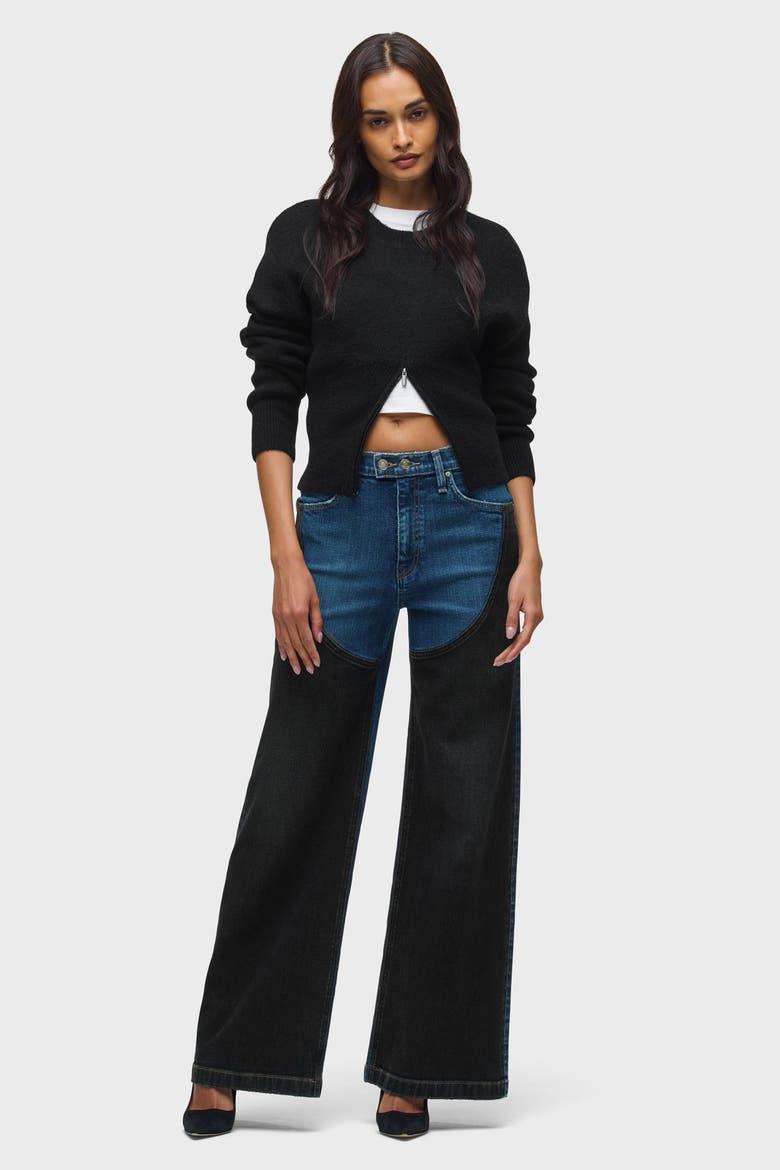 Jodie Hr Contrast Front Panel Wide Leg, Alternate, color, Mixture