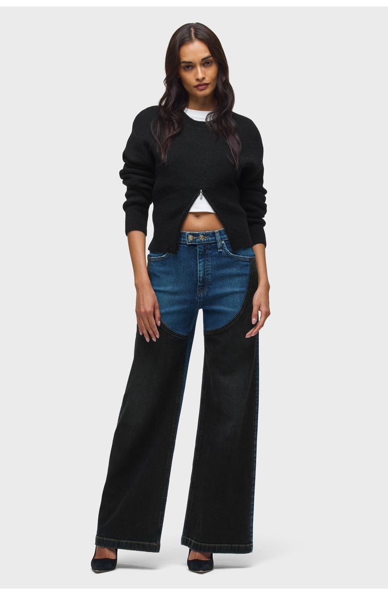 Hudson Jeans Jodie Hr Contrast Front Panel Wide Leg, Alternate, color, Mixture