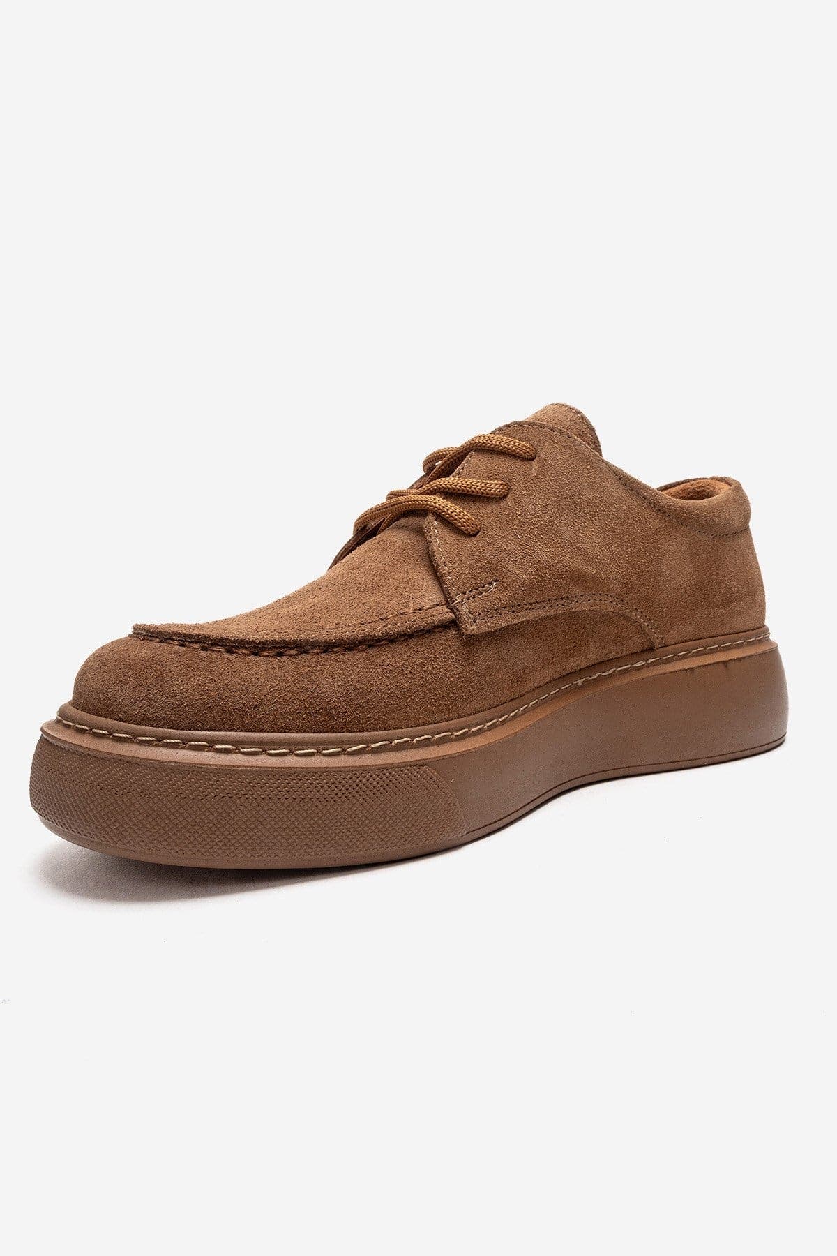 Mareon Leather Lace Up Sneaker, Alternate, color, Cognac Suede