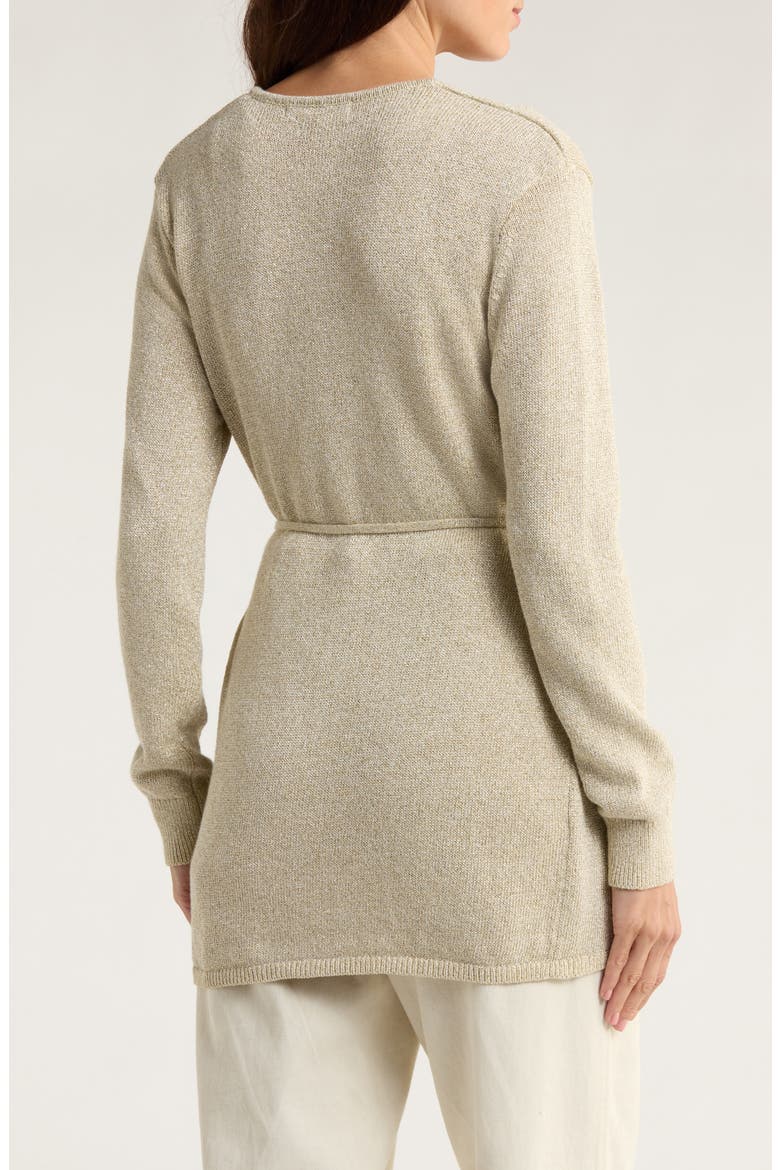 Solstice Bay Belted Cardigan, Alternate, color, SOFT GOLD