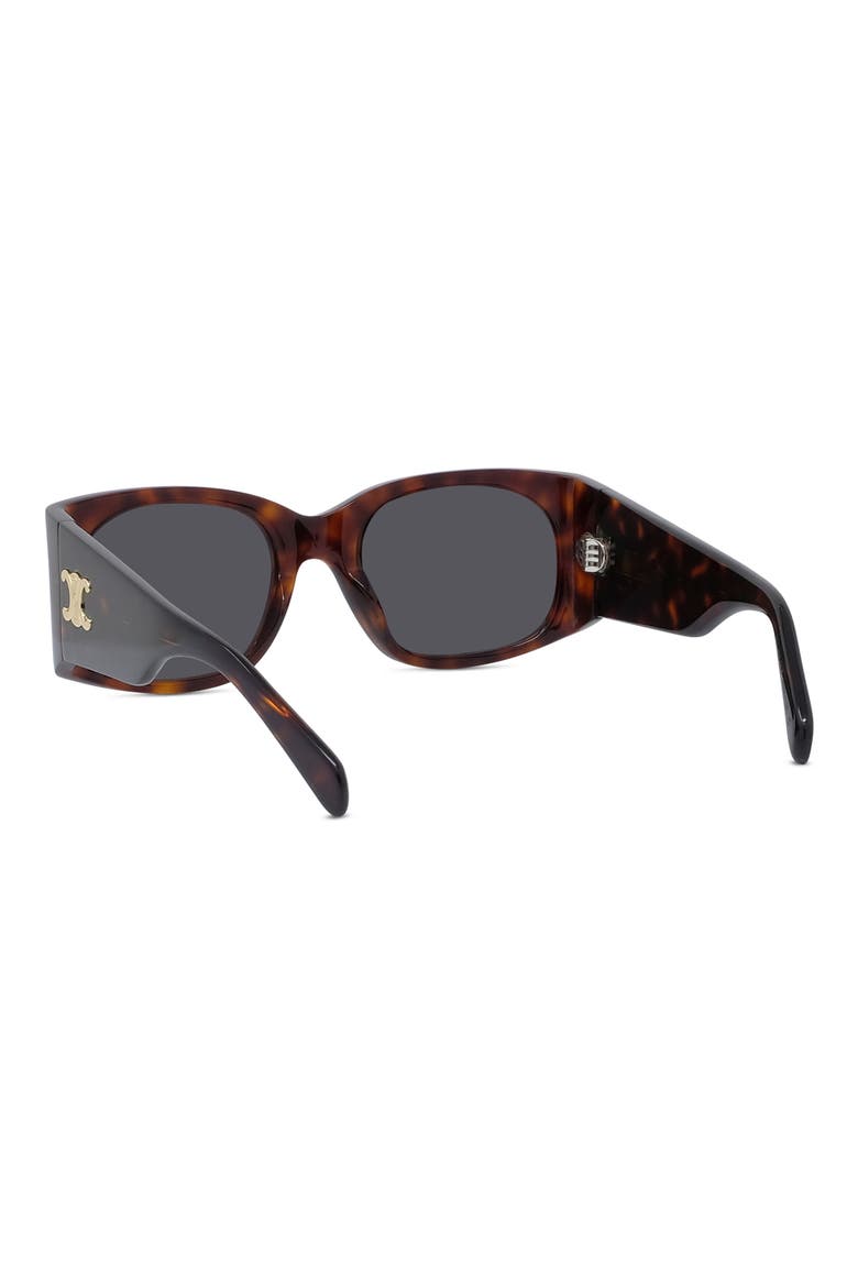 Triomphe 54mm Rectangular Sunglasses, Alternate, color, DARK HAVANA / SMOKE