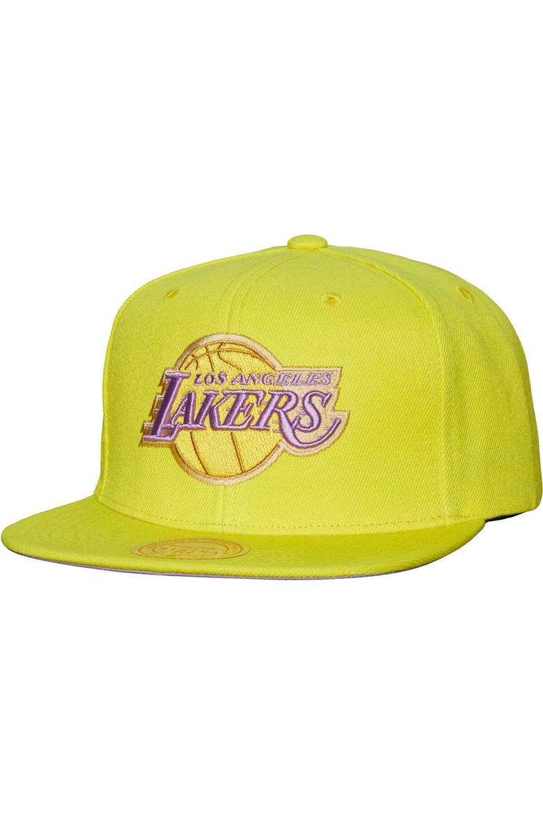 Men's Mitchell & Ness Gold Los Angeles Lakers Hardwood Classics Soul Pastel Snapback Hat, Main, color, Gold