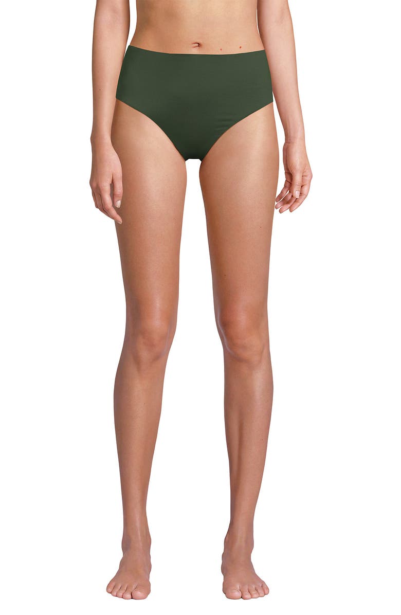 Lands' End Chlorine Resistant Mid Rise Classic Bikini Bottoms, Main, color, 