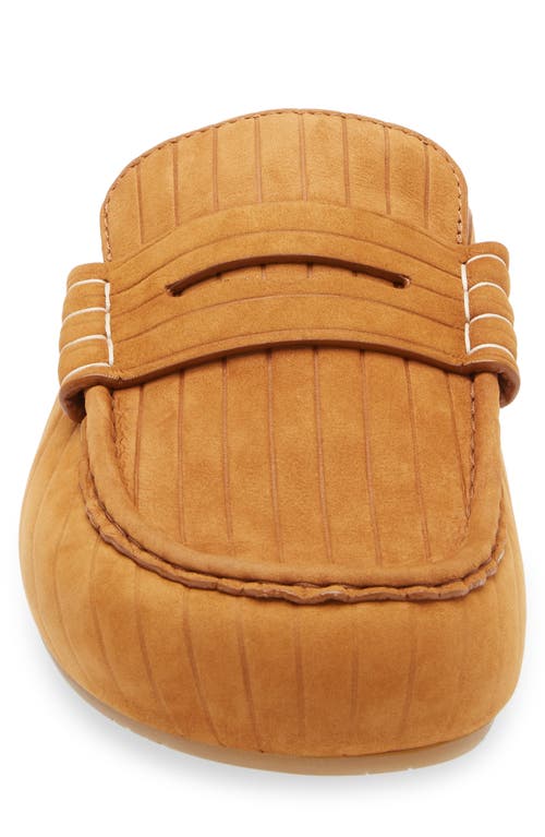 Jw Anderson Stitch Penny Loafer Mule In Brown