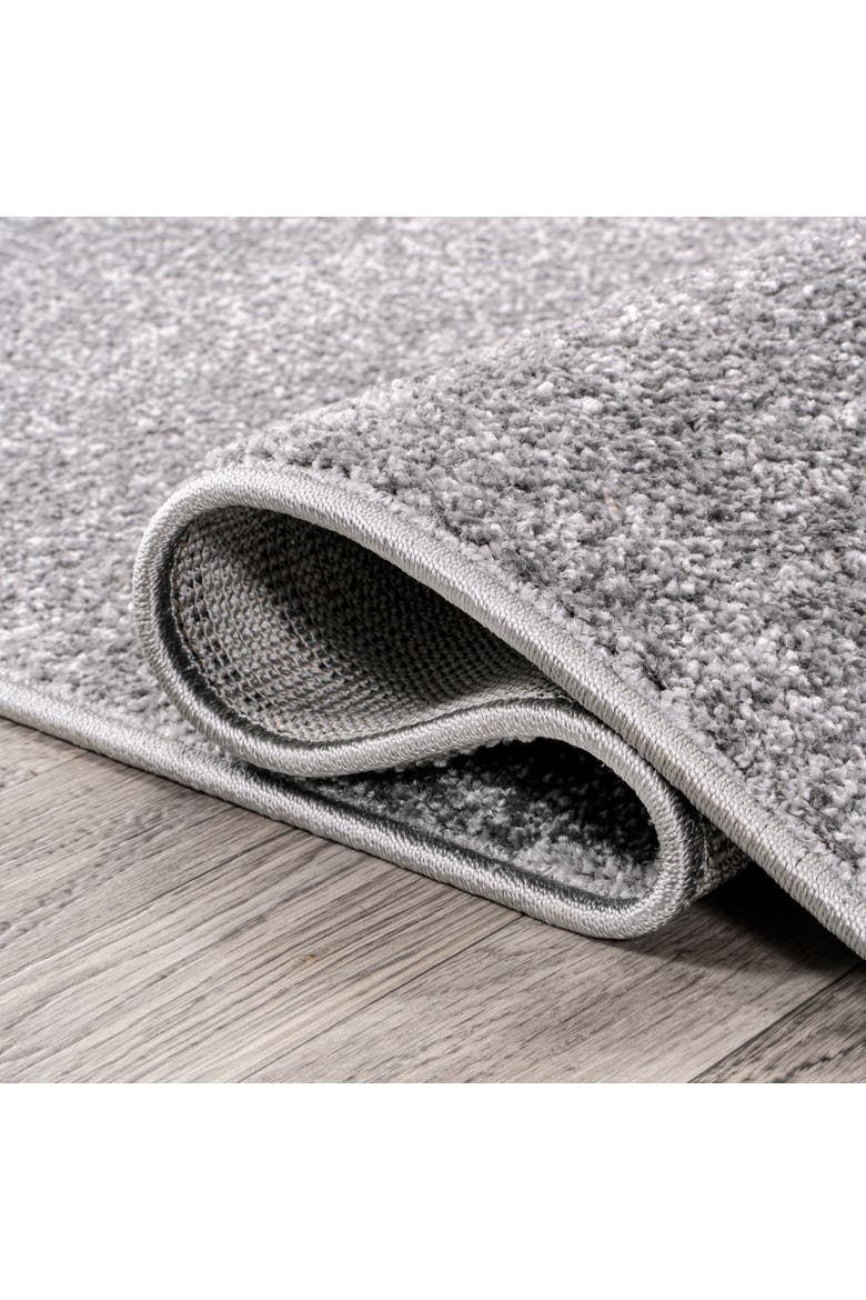 Haze Solid Low-Pile Oval Area Rug, Alternate, color, Charcoal/Gray