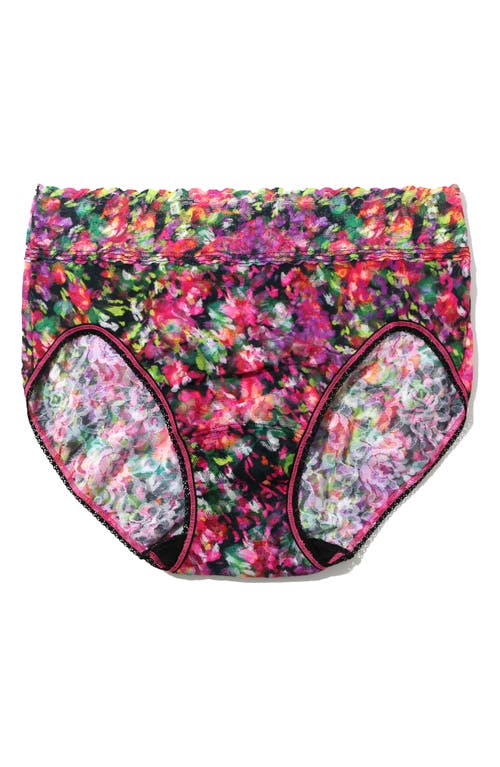 Hanky Panky Printed Signature Lace French Brief In Celebration Black