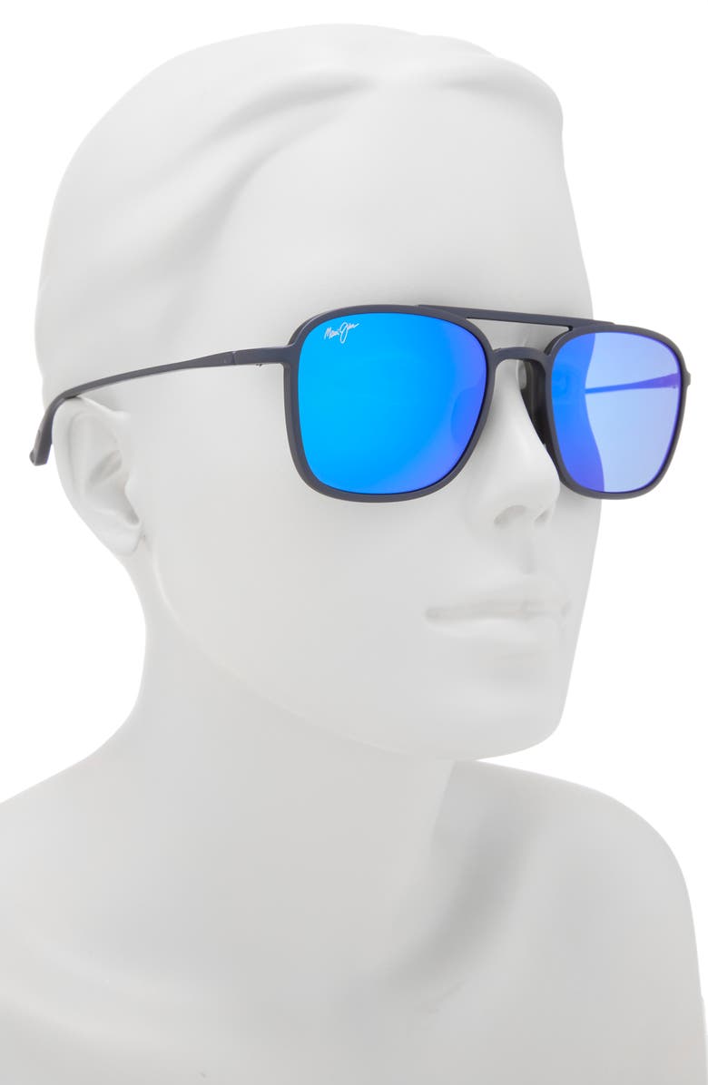 Maui Jim 55mm Polarized Aviator Sunglasses, Alternate, color, Blue Blue Blue