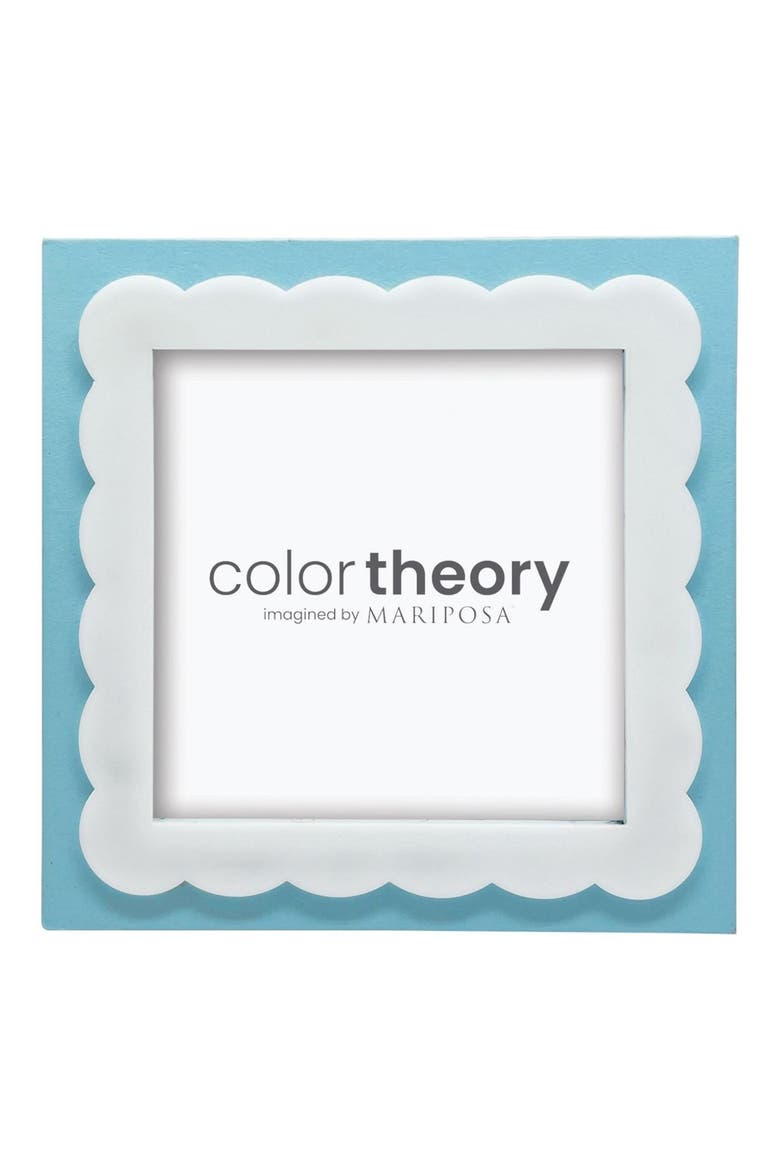 Scalloped 4 x 4-Inch Picture Frame, Alternate, color, BLUE