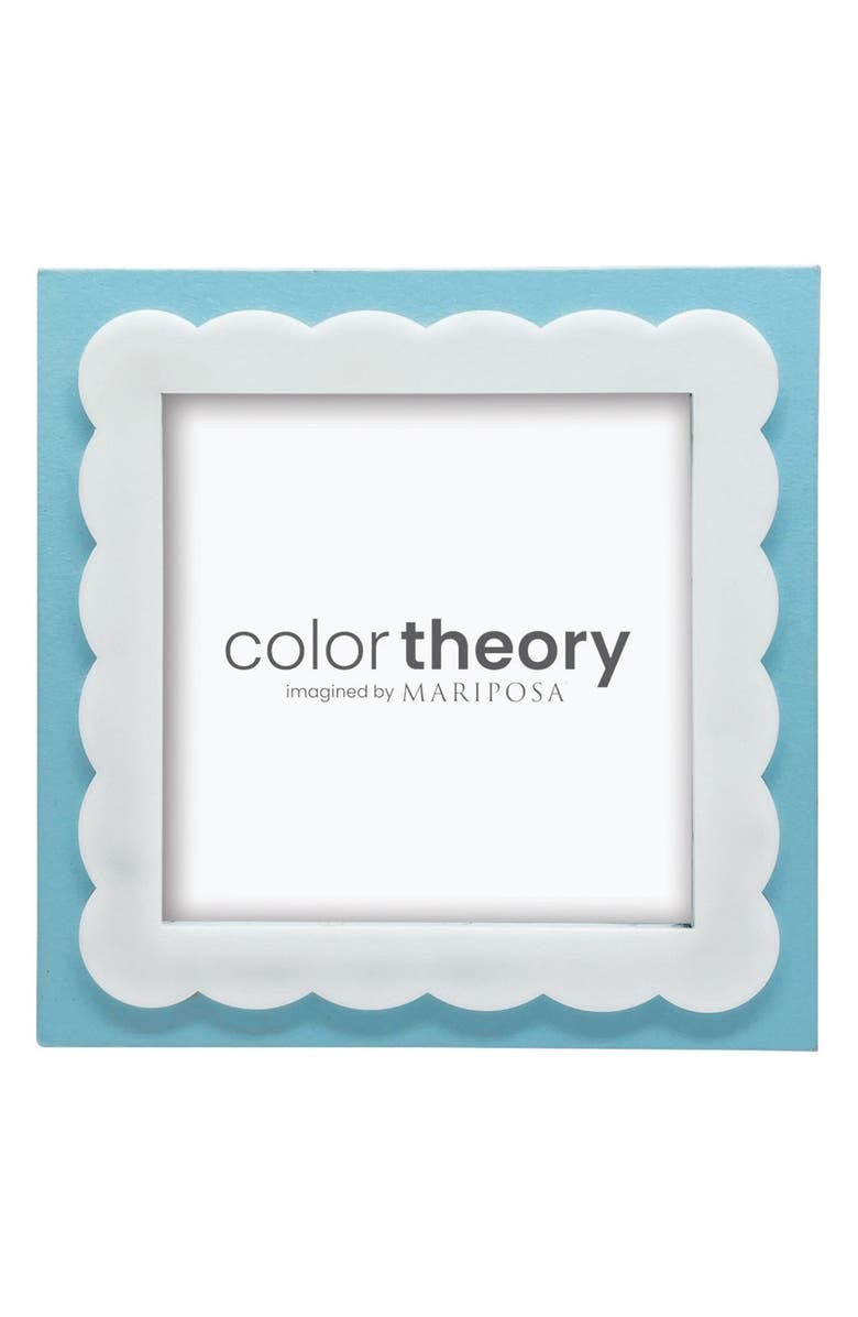 Mariposa Scalloped 4 x 4-Inch Picture Frame, Alternate, color, Blue