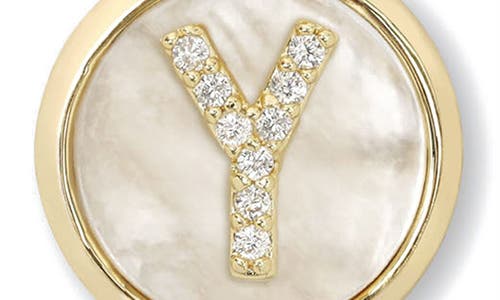 Melinda Maria Baby Love Letters Initial Pendant Necklace In Gold Y