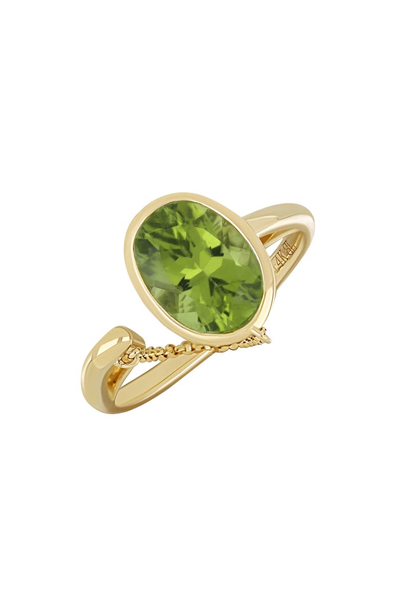 Bony Levy 14K Gold Peridot Statement Ring, Main, color, Peridot/ Gold