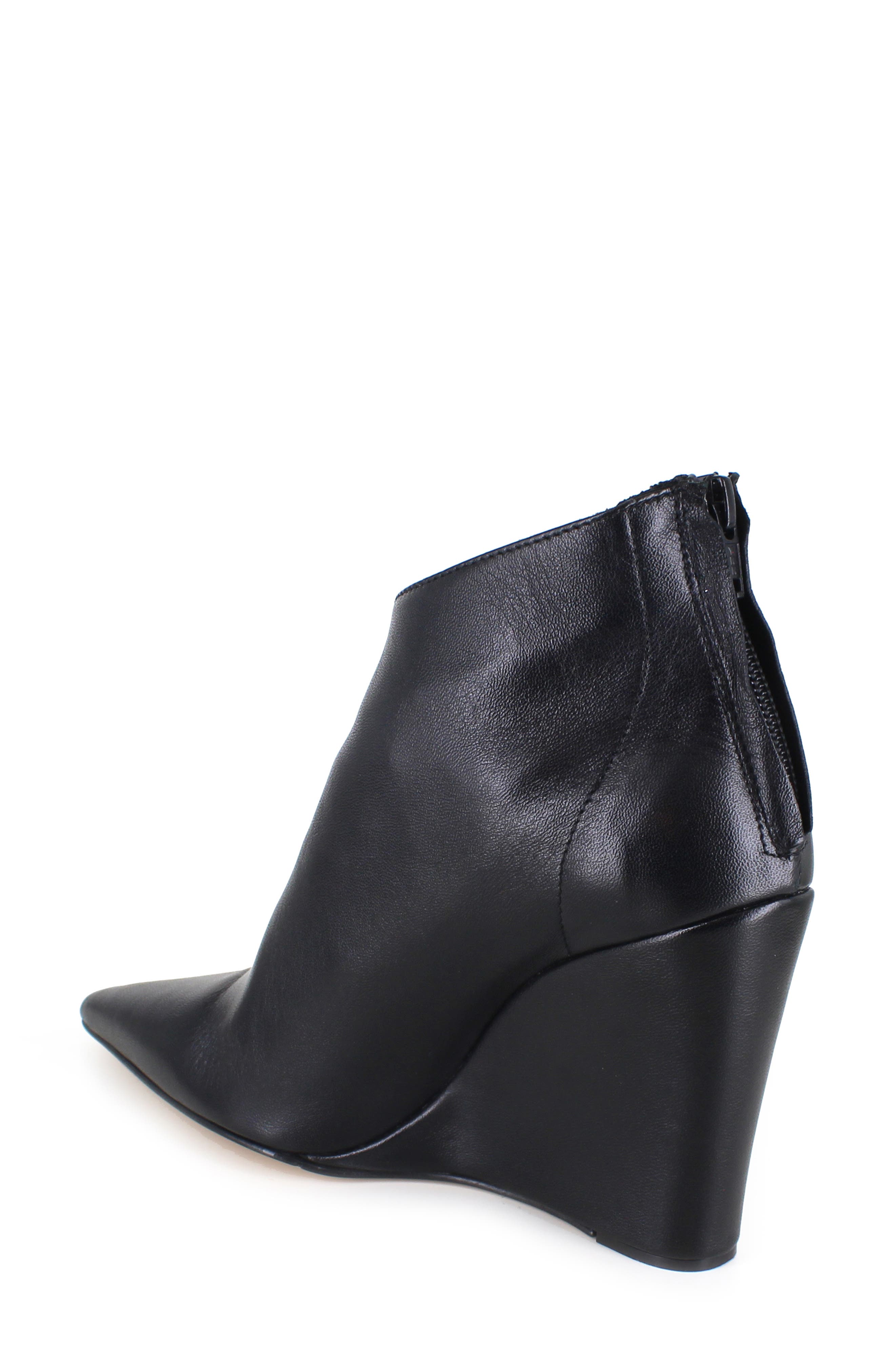ZIGI Elina Pointed Toe Bootie, Alternate, color, Black Leather