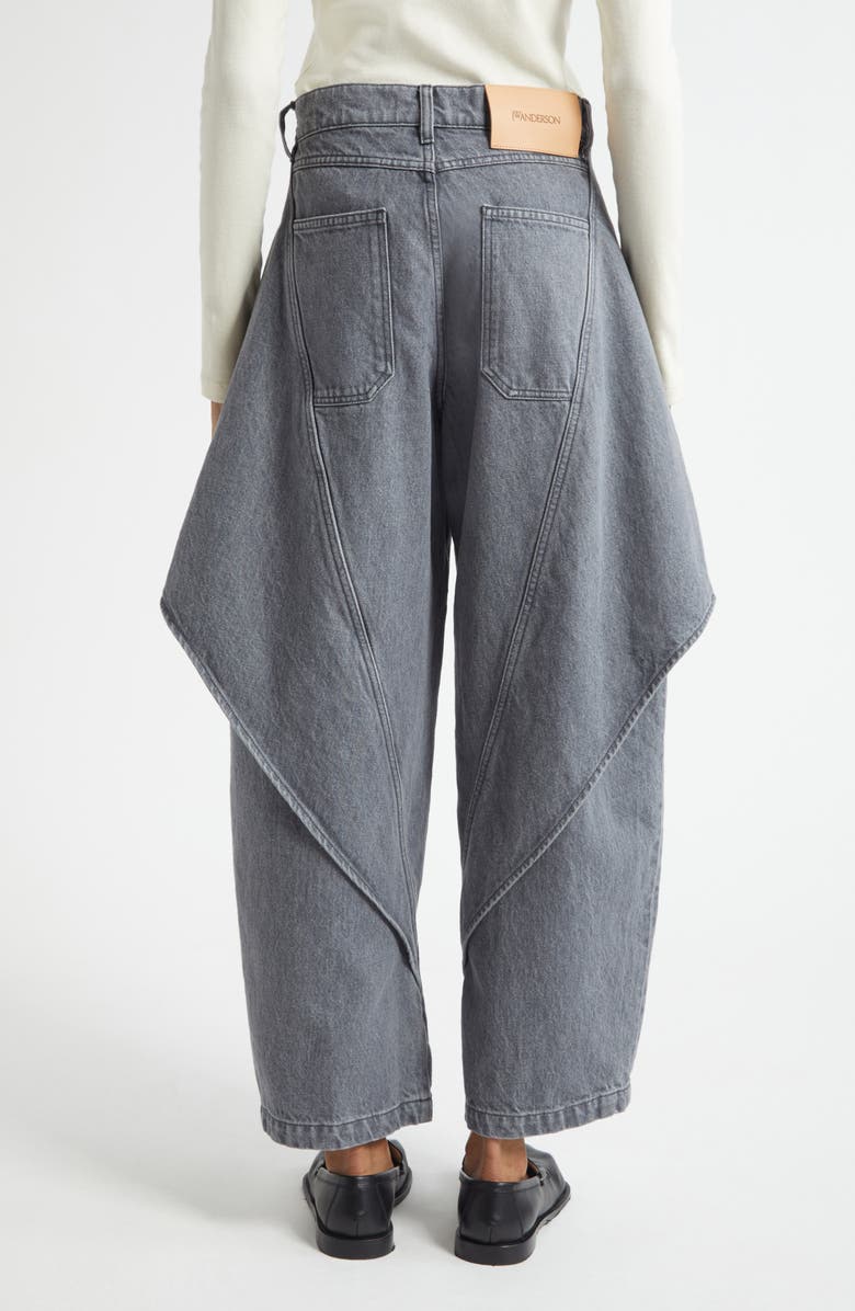 JW Anderson Sculptural Crop Jeans, Alternate, color,