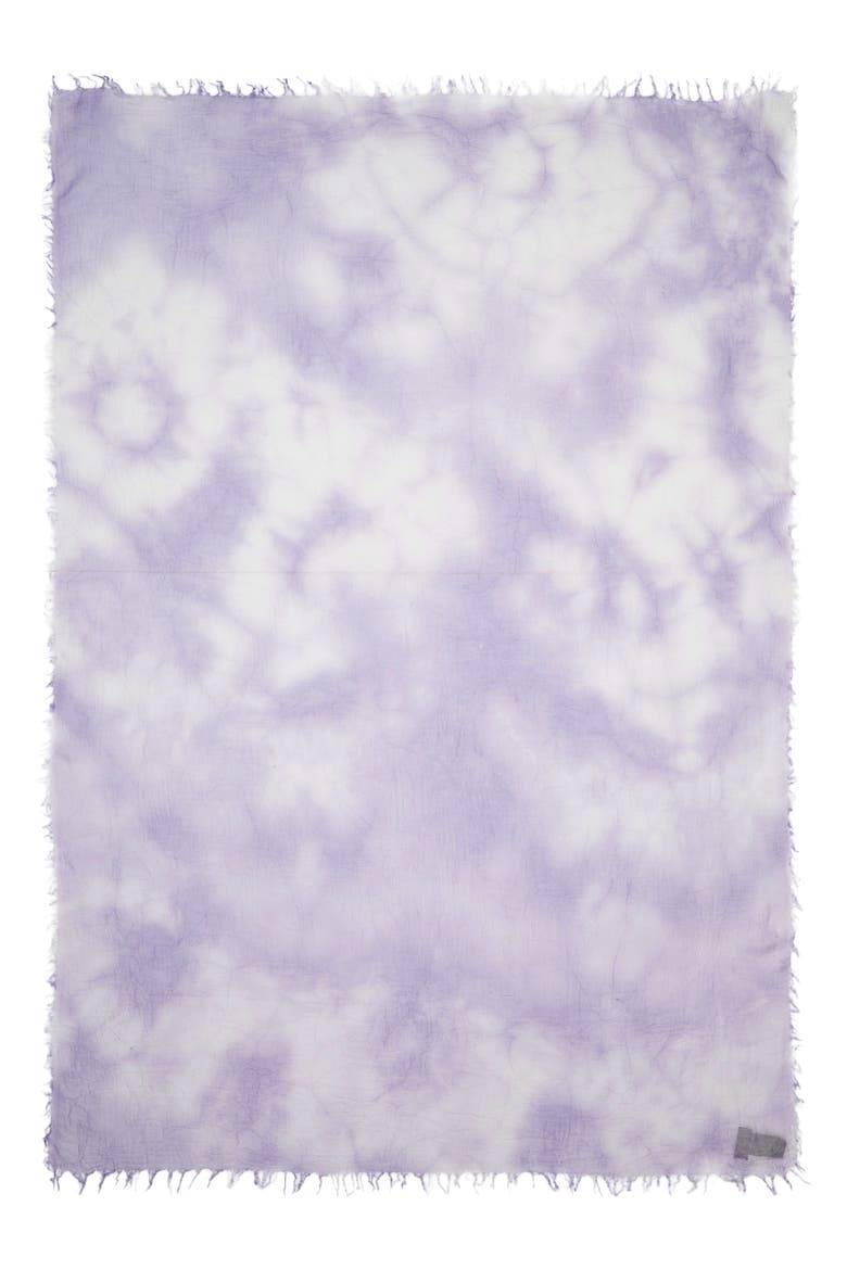 Tie Dye Fringe Scarf, Main, color, PURPLE