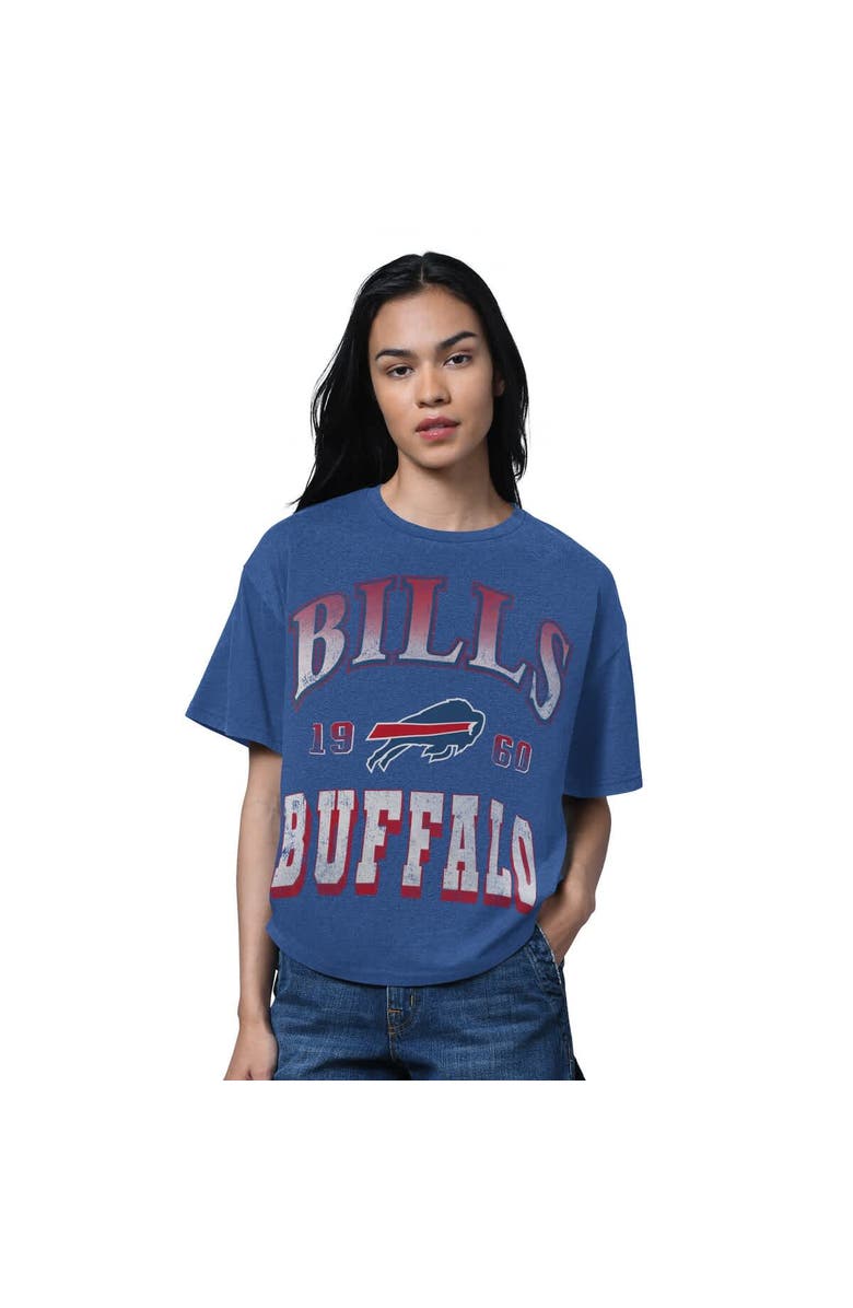 STARTER Women's Starter Heather Royal Buffalo Bills Oversized Hall of Fame T-Shirt, Main, color, Heather Royal