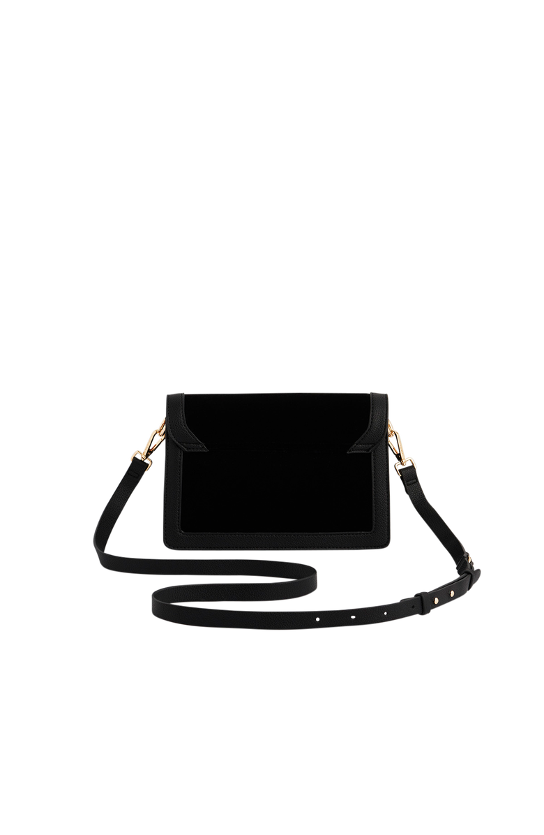 Fable England Botanical Velvet Embroidered Foldover Bag, Alternate, color, Black